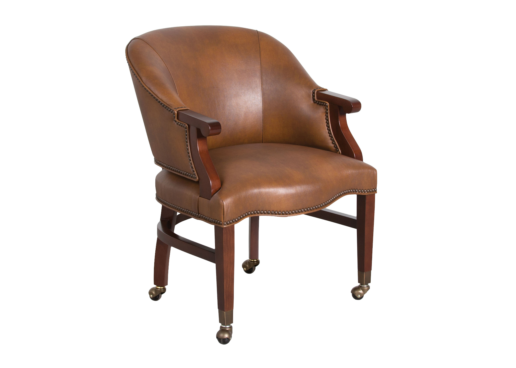  ELTON CHAIR WOODEN ARMS/CASTER